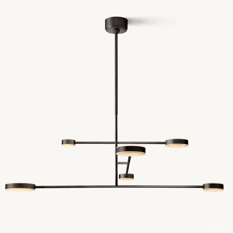 Alexander Modular Alabaster Mobile Chandelier 48"
