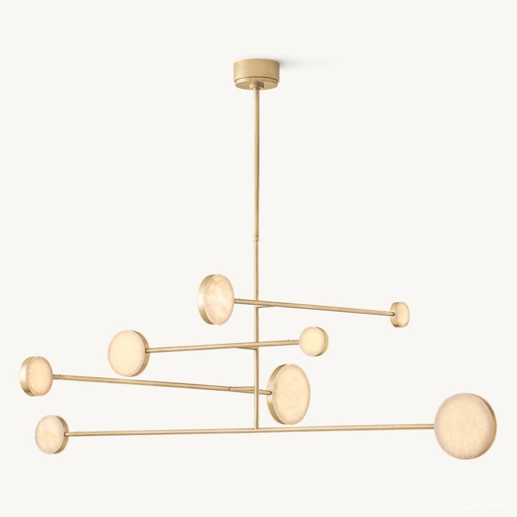 Alexander Modular Alabaster Mobile Chandelier 60"