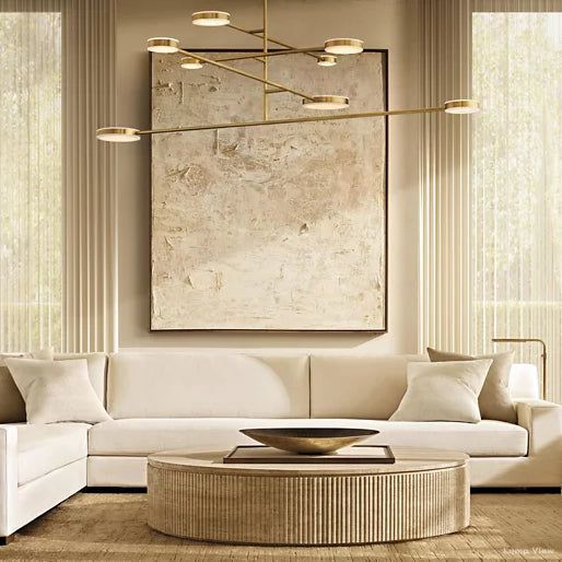 Alexander Modular Alabaster Mobile Chandelier 72"