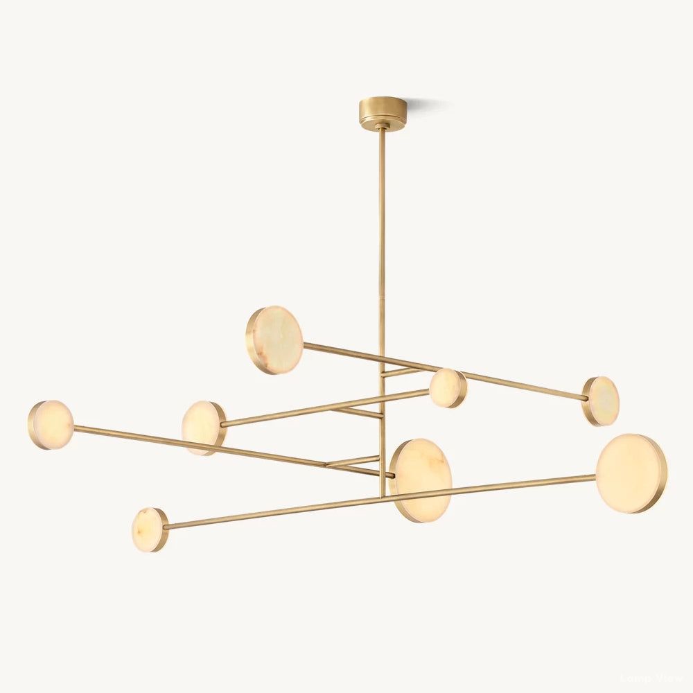 Alexander Modular Alabaster Mobile Chandelier 72"