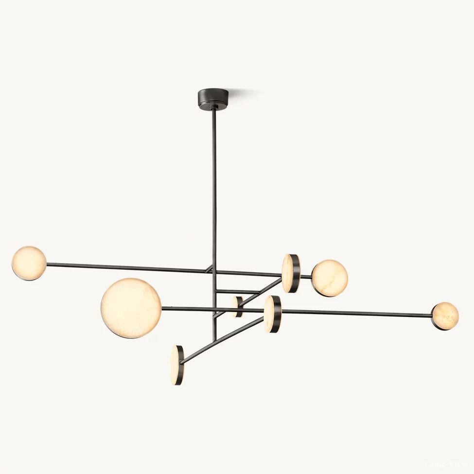 Alexander Modular Alabaster Mobile Chandelier 72"