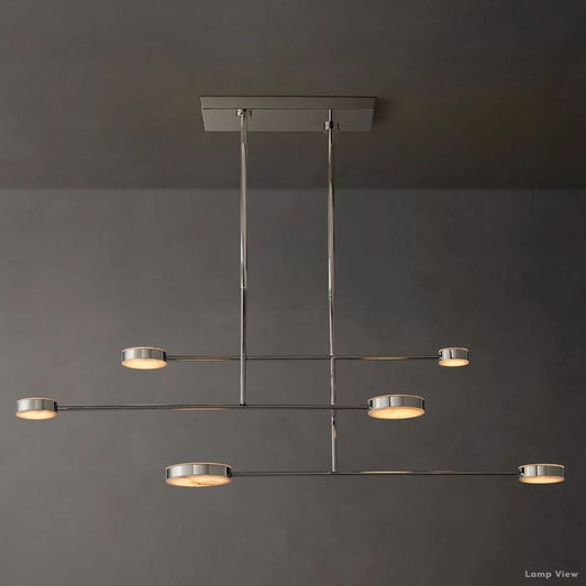Alexander Modular Alabaster Linear Chandelier 72"