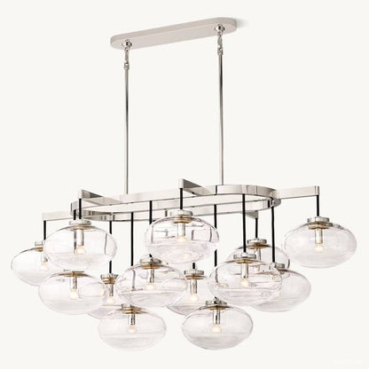 Cabrette Pristine Glass Linear Chandelier 54"