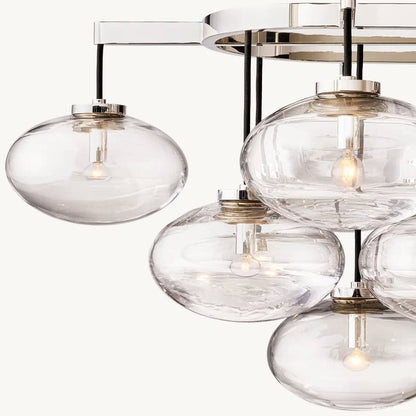 Cabrette Pristine Glass Linear Chandelier 72"