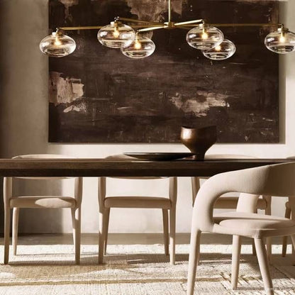 Cabrette Pristine Glass Mobile Linear Chandelier