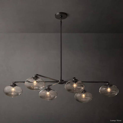 Cabrette Pristine Glass Mobile Linear Chandelier