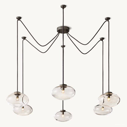 Cabrette Pristine Glass Suspended Chandelier 84"