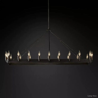 Camino Vintage Profile Rectangle Chandelier 52"