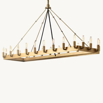 Camino Vintage Profile Rectangle Chandelier 52"