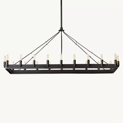 Camino Vintage Profile Rectangle Chandelier 52"