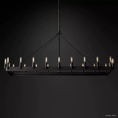 Camino Vintage Profile Rectangle Chandelier 52"