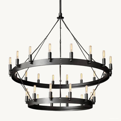 Camino Vintage Profile Two-Tier Chandelier 38"