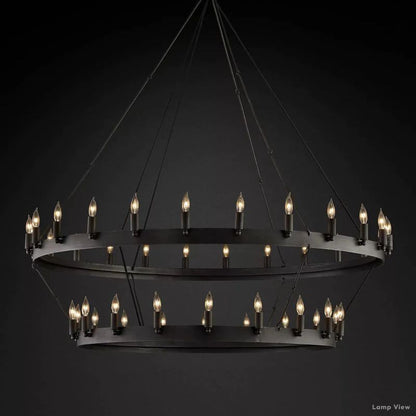 Camino Vintage Profile Two-Tier Chandelier 50"