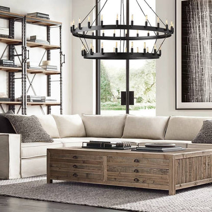 Camino Vintage Profile Two-Tier Chandelier 50"