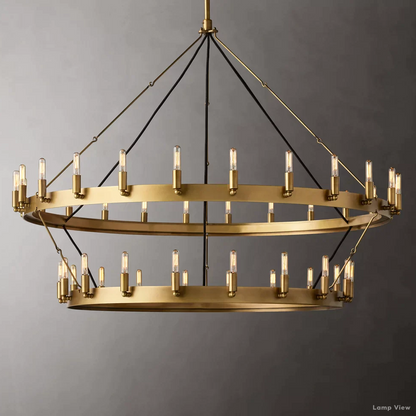 Camino Vintage Profile Two-Tier Chandelier 50"