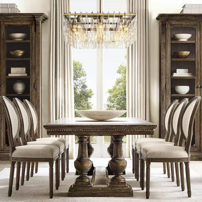 Marignan Chain Crystal Rectangle Chandelier 60"