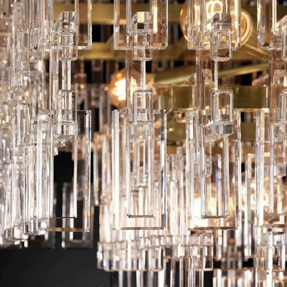 Marignan Chain Crystal Tiered Round Chandelier 60"