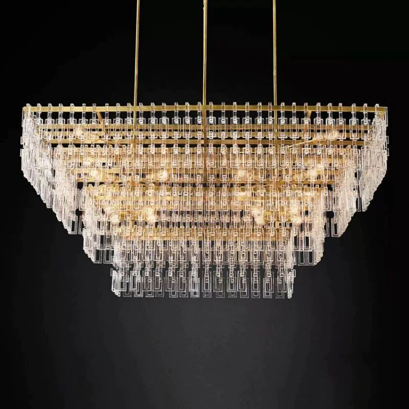 Marignan Tiered Rectangle Chandelier 72"