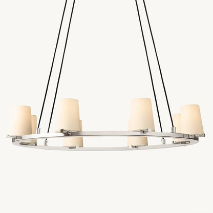 Pauillac Classic Fabric Round Chandelier 36"