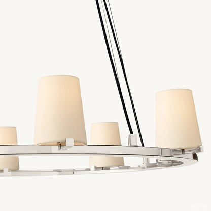 Pauillac Classic Fabric Round Chandelier 36"