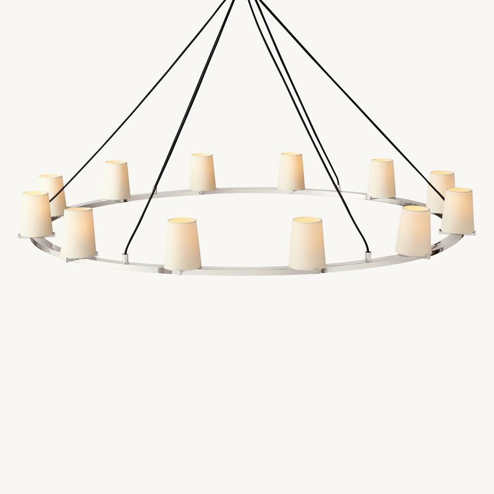 Pauillac Fabric Round Chandelier 60"