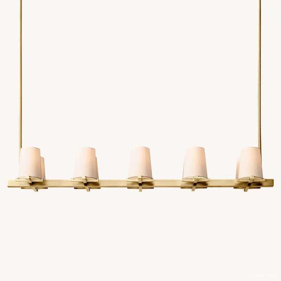 Pauillac Classic Fabric Linear Chandelier 49"