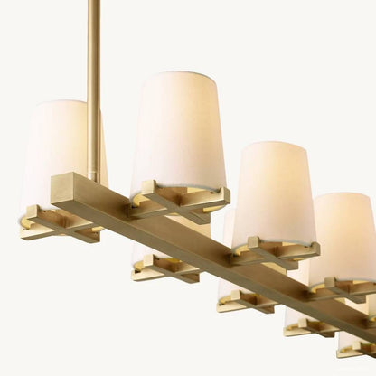 Pauillac Classic Fabric Linear Chandelier 49"