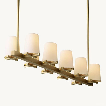 Pauillac Classic Fabric Linear Chandelier 49"