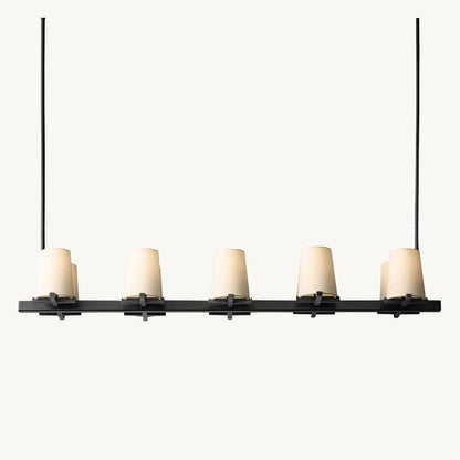 Pauillac Classic Fabric Linear Chandelier 49"