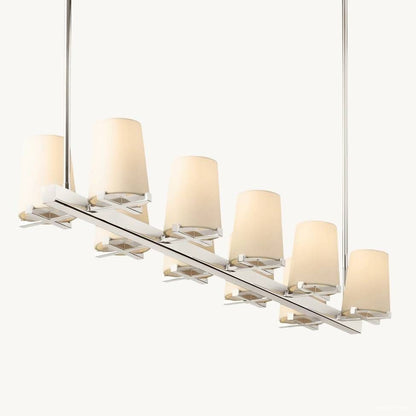 Pauillac Classic Fabric Linear Chandelier 49"