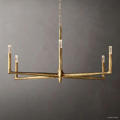 Thaddeus Forged Metal Round Chandelier 48"