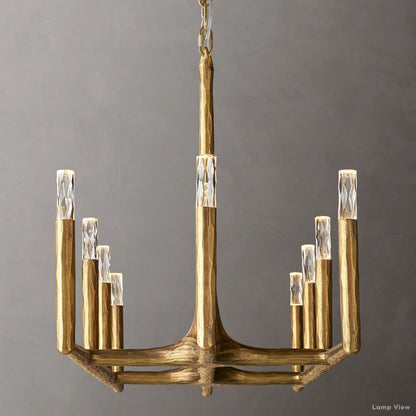 Thaddeus Forged Metal Linear Chandelier 54"