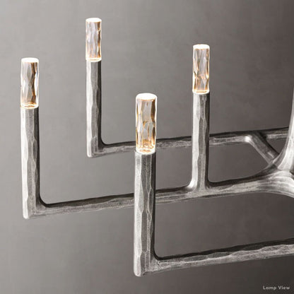 Thaddeus Forged Metal Linear Chandelier 54"