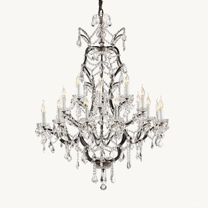 Rococo Garland Crystal Round Chandelier 40"
