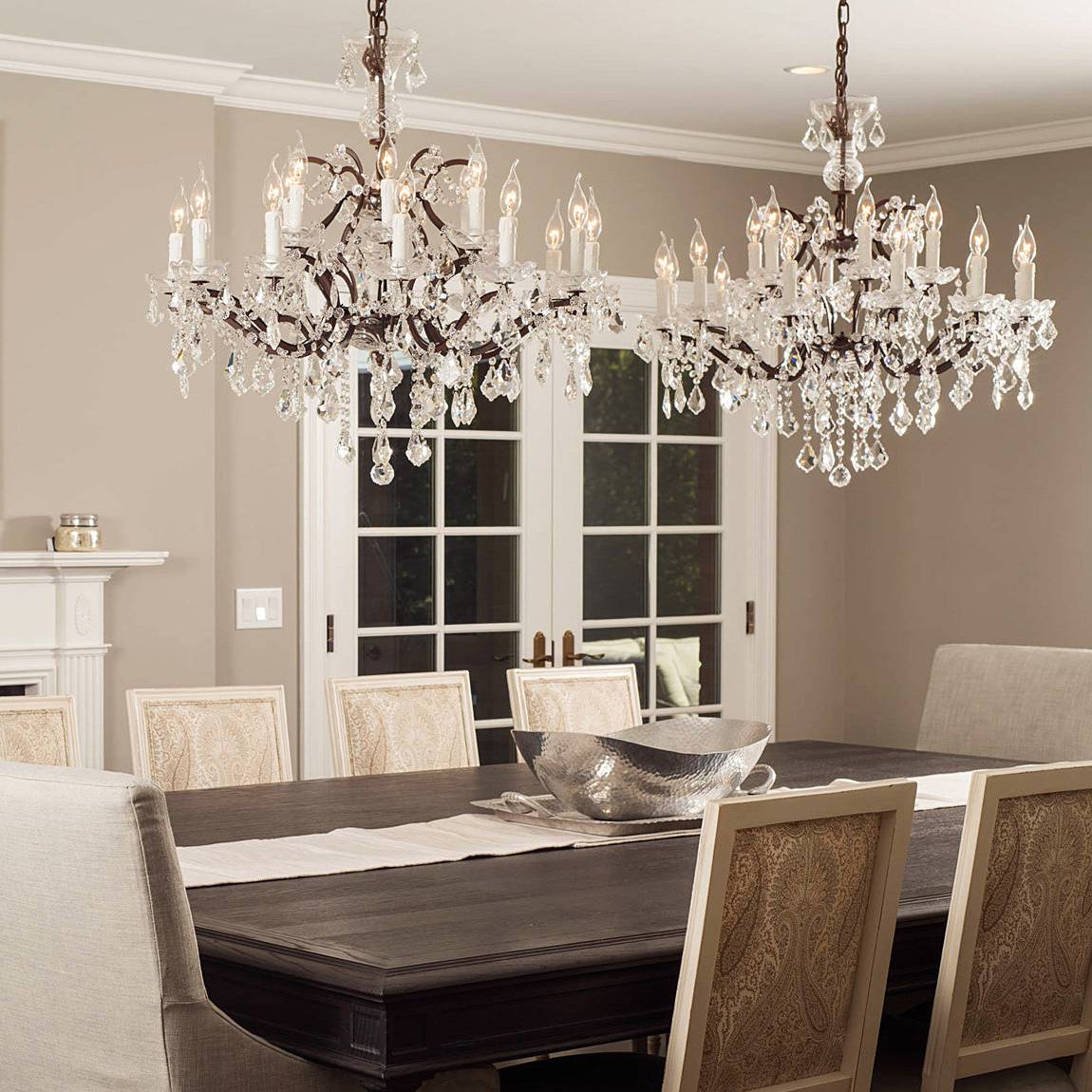 Rococo Round Chandelier 33"