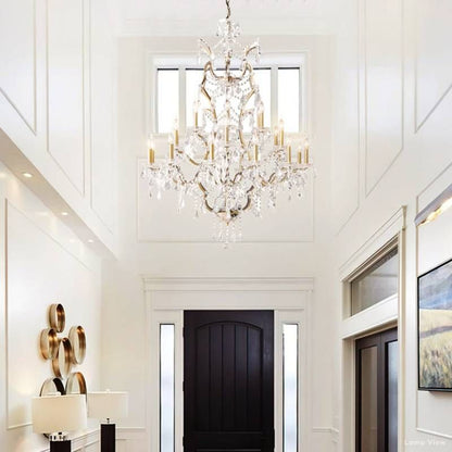 Rococo Garland Crystal Round Chandelier 40"