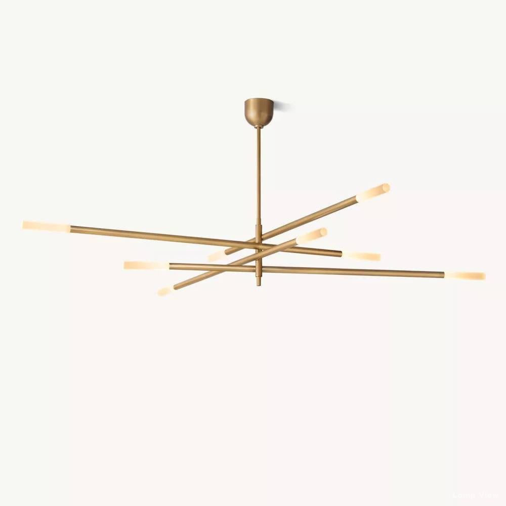 Rovelle Modern Spare Mobile Rod Chandelier 80"