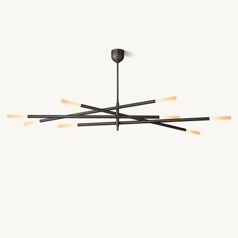 Rovelle Modern Spare Mobile Rod Chandelier 65"