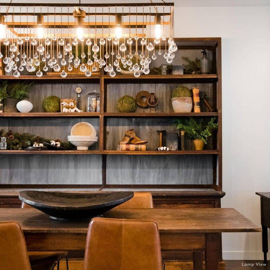 Aubrey Trailing Crystal Rectangular Chandelier