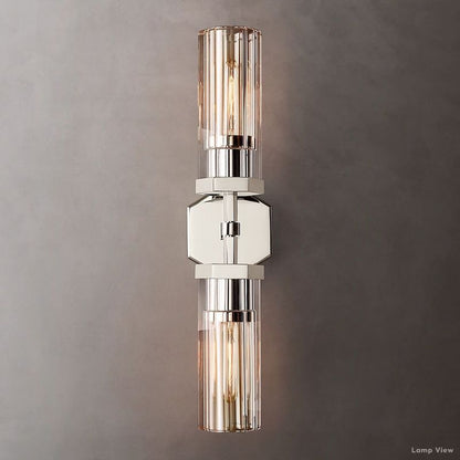 Lambert Hexagonal Shade Double Wall Sconce