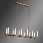 Vallon Glass Linear Chandelier 60"