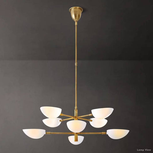 Grendel Paired Echelon Chandelier 38"