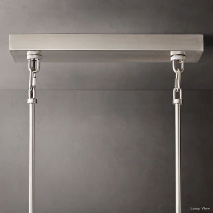 Sirene Molded Glass Rectangle Chandelier 77"