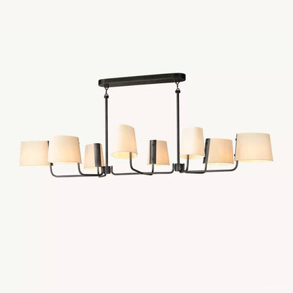 Martineau Conical Linen Linear Chandelier 72"
