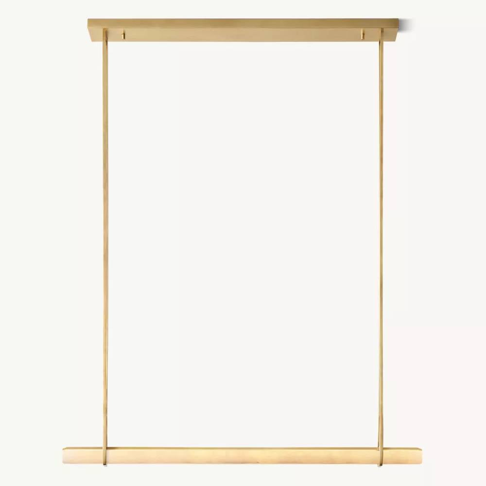 Audubon Alabaster Single Bar Linear Chandelier 60"
