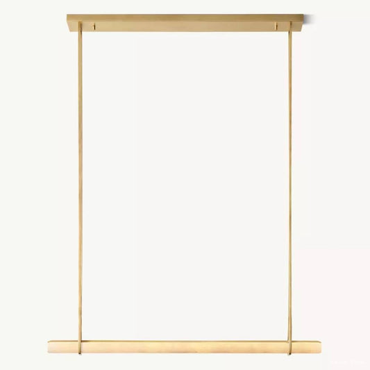 Audubon Vertical Alabaster Single Bar Linear Chandelier 60"