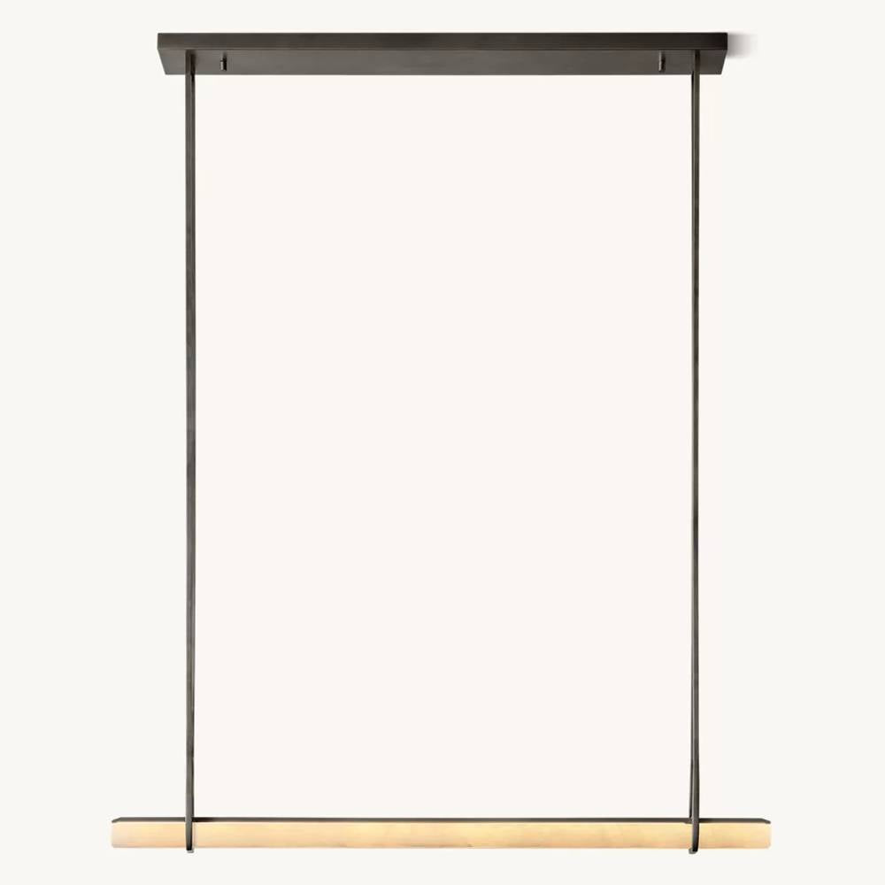 Audubon Alabaster Single Bar Linear Chandelier 60"