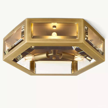 Chevalier Bordered Crystal Flush Mount