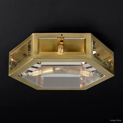 Chevalier Bordered Crystal Flush Mount