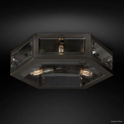 Chevalier Bordered Crystal Flush Mount